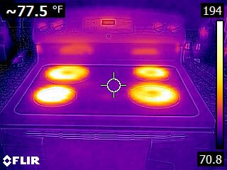 Thermal Imaging - Electrical Oven Range - Home Inspectors San Diego