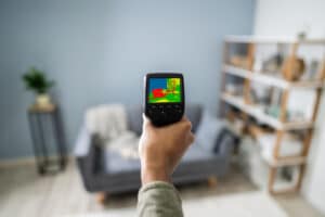 How do professionals use thermal imaging during a home inspection